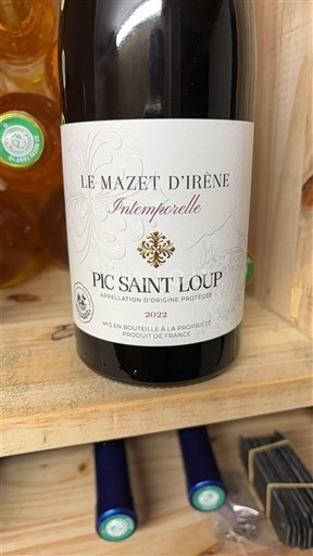 Languedoc Pic-Saint-Loup Le Mazet Irène Intemporelle 2022