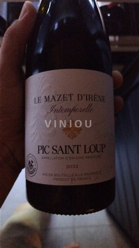 Languedoc Pic-saint-loup Le Mazet Irène Intemporelle 2022