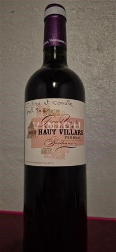 Bordeaux Fronsac Château Moulin Haut Villars 2018