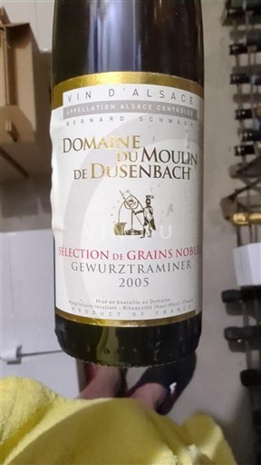 Vin Blanc moelleux Gewurztraminer Domaine Moulin de Dusenbach 2005 France Alsace Alsace Grand Cru AOC Sélection de Grains Nobles