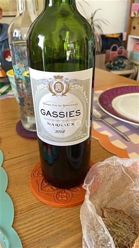 Bordeaux Margaux Château Gassies 2018