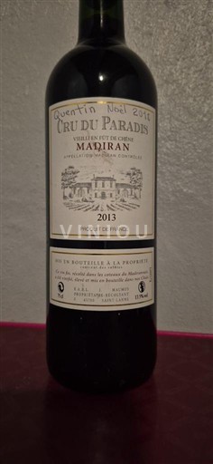 Sud-Ovest Madiran Cru du Paradis Vignes en Pey de Courré 2013