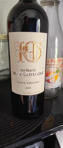 Bordeaux Saint-Émilion Les Hauts de la Gaffelière Sélection d'excellence 2020