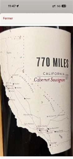 California AVAs Unspecified 770 Miles Cabernet Sauvignon 2021