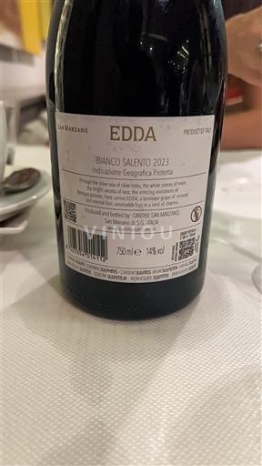 Apulia Susumaniello Salento Cantine San Marzano Edda 2023