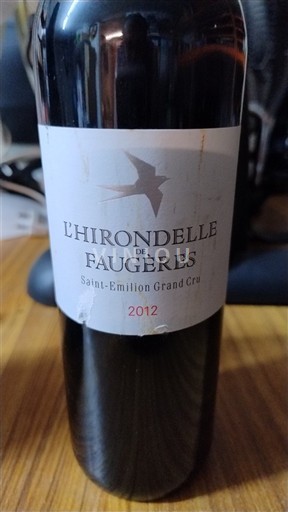 Bordeaux Saint-Émilion Grand Cru Faugères L'Hirondelle 2012