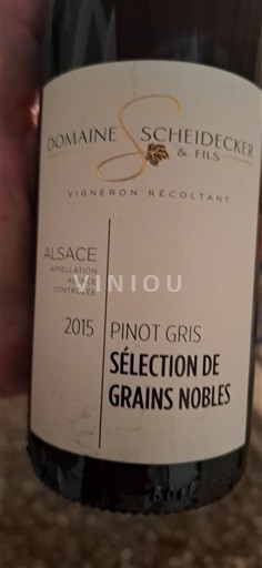 Alsace Domaine Scheidecker & Fils Sélection de Grains Nobles 2015