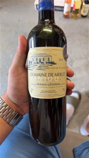 Bordeaux Pessac-Léognan Domaine Merlet 2018