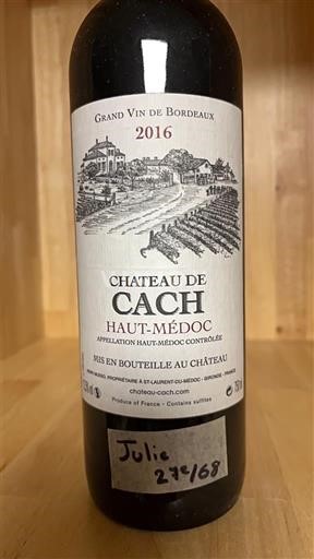 Bordeaux Haut-Médoc Château Cach 2016