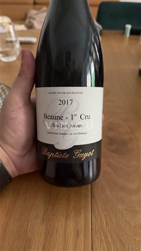 Burgundia Beaune Premier Cru Baptiste Guyot Clos Des Avaux 2017