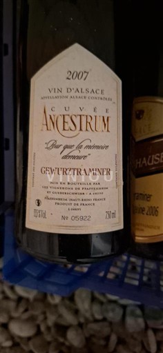 Elsass Gewürztraminer Grand Cru La Cave des Vignerons de Pfaffenheim Ancestrum 2007