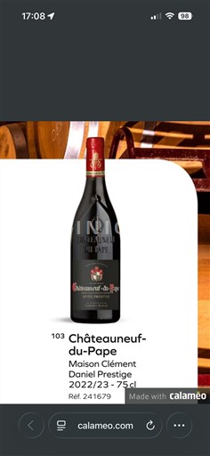 Rhônevallei Châteauneuf-du-Pape Maison Clément Daniel Prestige 2022
