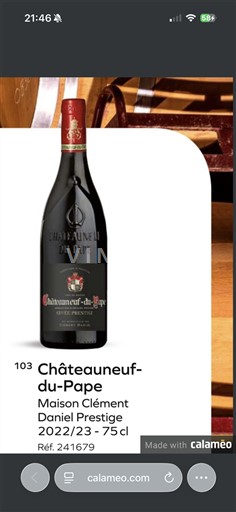 Rhône Valley Châteauneuf-du-Pape Maison Clément Daniel Prestige 2022