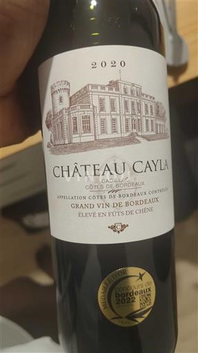Bordeaux Côtes-de-Bordeaux Château Cayla 2020