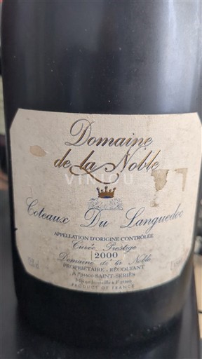 Languedoc Coteaux du Languedoc Domaine La Noble Prestige 2000