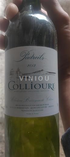 Roussillon Collioure Padriels 2012