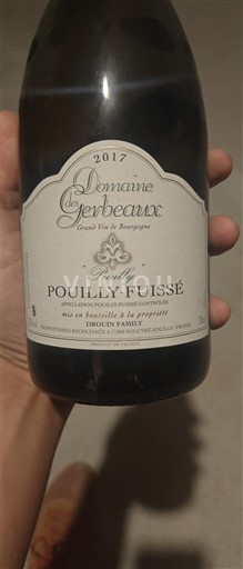 Borgogna Pouilly-fuissé Grand Cru Domaine Des Gerbeaux Pouilly 2017