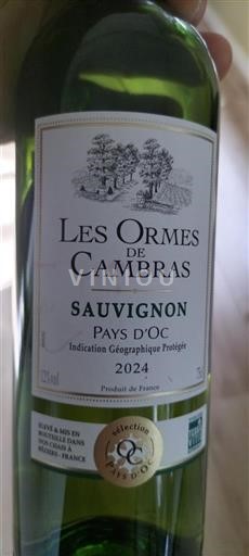 Languedoc-Roussillon Pays d'Oc Les Ormes de Cambras Sauvignon 2024