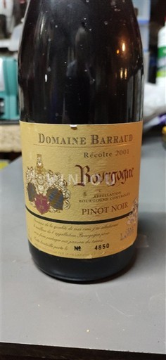 Burgundi Bourgogne Domaine Barraud 2001