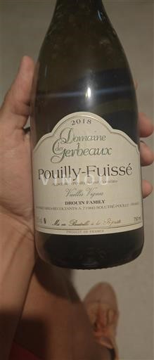 Burgundsko Pouilly-fuissé Domaine Gerbeaux Vieilles vignes 2018