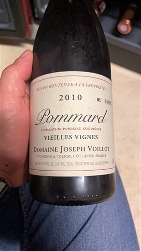 Burgundy Pommard Domaine Joseph Voillot Vieilles Vignes 2010