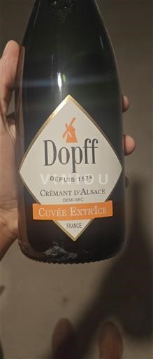Vin Effervescent Blanc demi-sec Cuvée Extr'Ice Dopff 2023 France Alsace Crémant-d'alsace AOC Sélection de Grains Nobles blanc_de_blancs