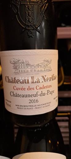Vallée du Rhône Châteauneuf-du-pape Château La Nerthe des Cadettes 2016