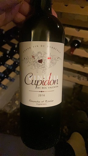 Vin Rouge sec Cupidon Rol Valentin 2016 France Bordeaux Saint-Émilion AOC