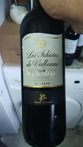Roussillon Collioure Terres des Templiers Les Schistes de Vallonne 2018
