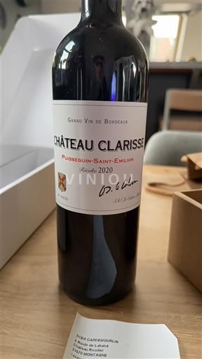 Bordeaux Puisseguin-Saint-Émilion Château Clarisse 2020