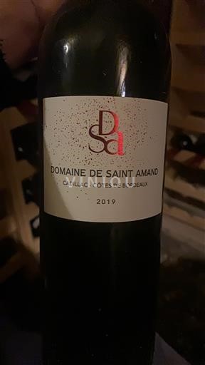 Bordeaux Cadillac-Côtes-de-Bordeaux Domaine Saint Amand 2019