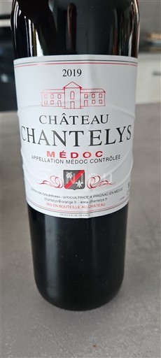 Bordéus Médoc Château Chantelys 2019