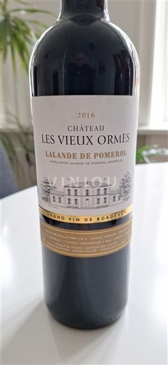Bordoja Lalande-de-pomerol Château Les Vieux Ormes 2016