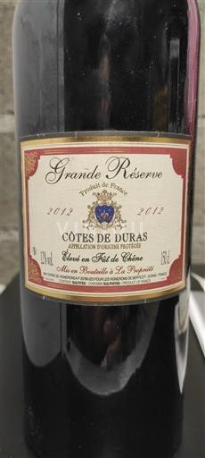 Sud-Ouest Côtes-de-duras Grande Réserve 2012