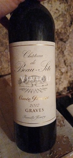 Bordéus Graves Château Beau-Site d'Essai 2012