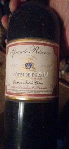 Sudoeste Côtes de Duras La Peyrière Grande Réserve 2010
