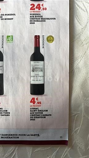 Bordeaux Saint-Émilion Château Giraudon 2022