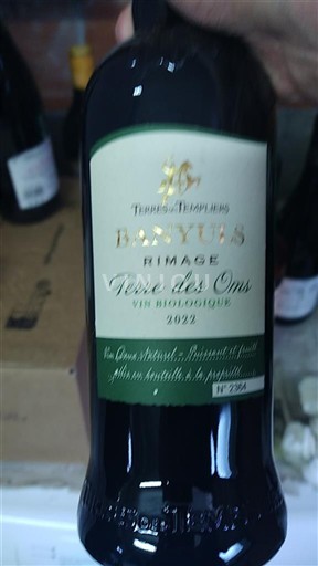 Roussillon Banyuls Terres des Templiers Terre des Ons 2022