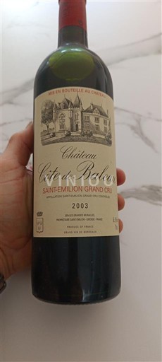 Bordeaux Saint-Émilion Grand Cru Château Côte de Baleau 2003