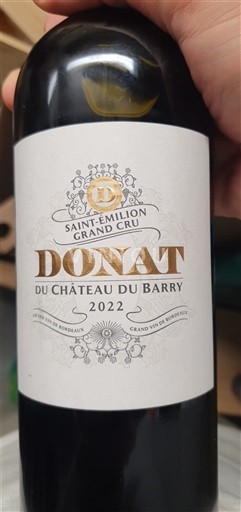 Bordeaux Saint-Émilion Château Barry Donat 2022