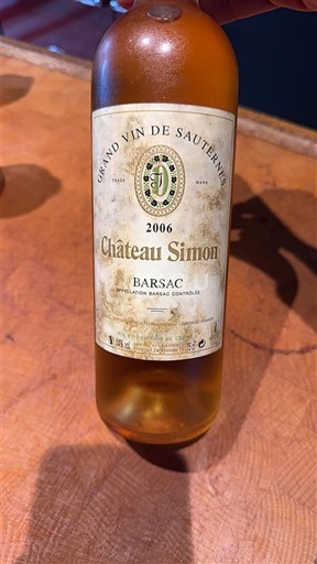 Bordeaux Barsac Château Simon 2006