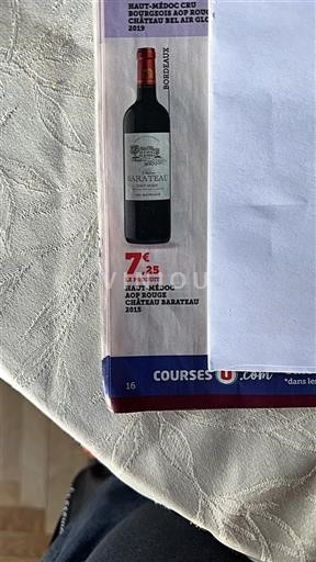 Bordeaux Haut-Médoc Château Baratau 2015