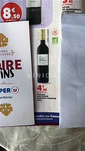 Burdeos Côtes-de-Bordeaux Château Carignan 2022