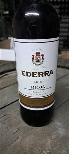 La Rioja Rioja Ederra Reserva 2016