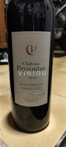 Bordeaux Saint-Émilion Grand Cru Grand Cru Château Peyroutas 2019