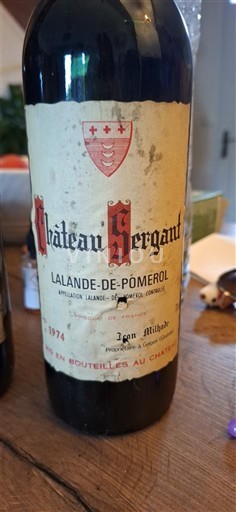 Bordeaux Lalande-de-pomerol Château Sergant 1974