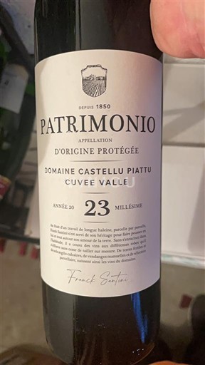 Corse Patrimonio Domaine Castellu Piattu Vallée 2023