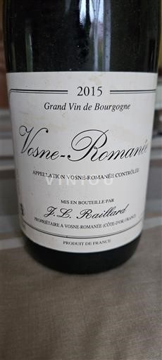 Borgoña Vosne-romanée Premier Cru J.L. Raillard 2015