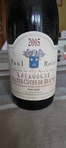 Burgundy Hautes-Côtes de Beaune Paul Reitz 2005