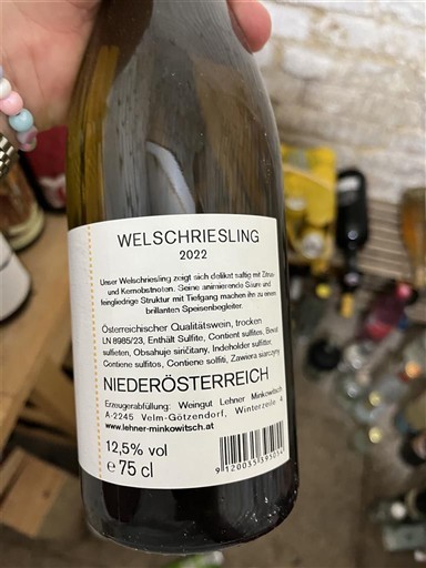 Hạ Áo Weinviertel DAC Weingut Lehner Minkowitsch Welschriesling 2022
